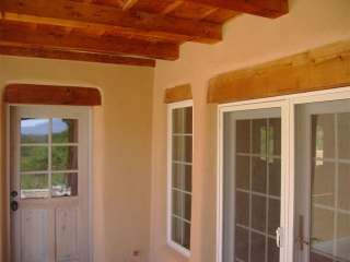 back portal, Pueblo-style home