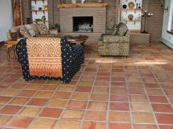 Saltillo tile in great room