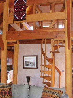 spiral staircase to the loft