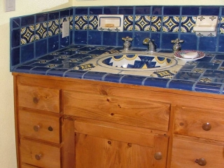 Talavera Tile Bathroom Sink