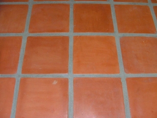 dyed saltillo tile floor