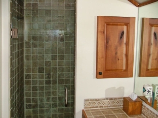 fully tiled shower
