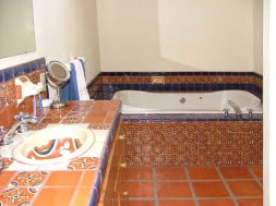talavera tile bath and sink